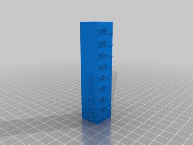 temperature calibration tower pla 3d printing tests customized 3D print model - Mito3D
