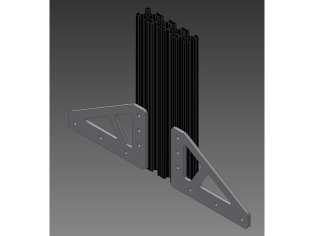 tevo kara dul sabitleyici dirseği v-slot profil 3d yazıcı parçaları montaj braketi ekstruzyon 3D print model - Mito3D
