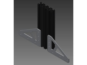 tevo black widow stabilizer bracket v-slot profil 3d printer parts mounting extrusion 3d print model - Mito3D