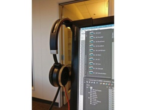 headset holder hp elitedisplay e231i office 3d print model - Mito3D