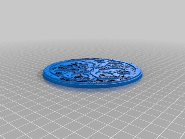 shyoeld hydra posavasos La impresión en 3d agentes de shield la montaña rusa beber marvel el escudo 3D print model - Mito3D