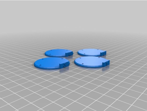 30mm 40mm 50mm tsr bases numeradas de 1 a 4 La impresión en 3d robotech rpg tácticas la táctica 3D print model - Mito3D