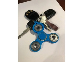 fidget spinner keychain toys & games key chain fidgeting hand toy spin spinning 3d print model - Mito3D