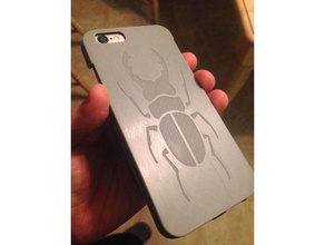 iphone 6 beetle case mobile phone insect 3d print model - Mito3D