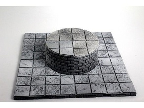 openforge cut-stone openlock curved full height risers toy & game accessories dnd tiles dungeon miniatures pathfinder rpg stone tabletop terrain tile 3d print model - Mito3D