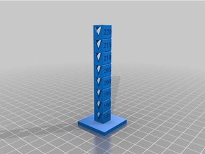 abs temp calibração torre A impressão 3d de testes personalizado 3d print model - Mito3D