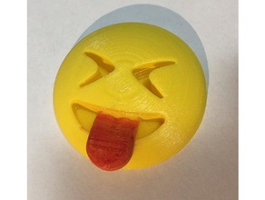 laughing emoji smiley signs & logos 3d print model - Mito3D