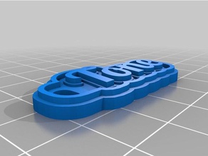 minha personalizado de várias linhas tag tom chaveiros 3d print model - Mito3D