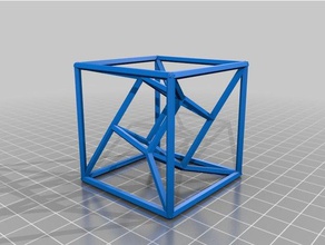 50 25 3 özelleştirilmiş bozuk tesseract benim matematik sanatı 3d print model - Mito3D