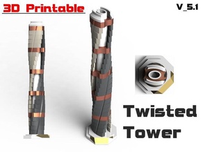 twisted tower Gebäude & Strukturen 3d-drucken 3d druckbar Kunst Dekoration design Figur innen der Miniatur Skulptur solidworks Turm 3d print model - Mito3D