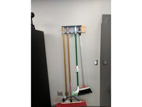 Reibung montiert Besen-Halter 3d-drucken Besen Besenstiel Griff hanger Halter mount Wand die Wandmontage an der 3d print model - Mito3D