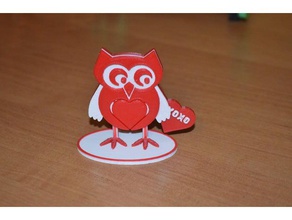 valentine owl stend 3d printing 3d print model - Mito3D