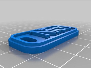 llavero nico Schlüsselanhänger kundengebundene 3d print model - Mito3D