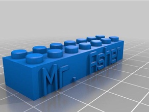 mr aser llavero de lego juguetes construcción personalizado 3d print model - Mito3D