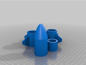 rocket design Fahrzeuge Rakete 3d print model - Mito3D