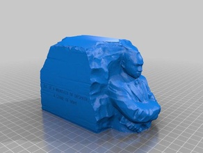 mlk monumento remix sculture i diritti civili martin luther king monumenti 3d print model - Mito3D