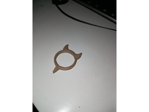 diablo anéis anillo cremallera cuernos diabo tirador 3d print model - Mito3D