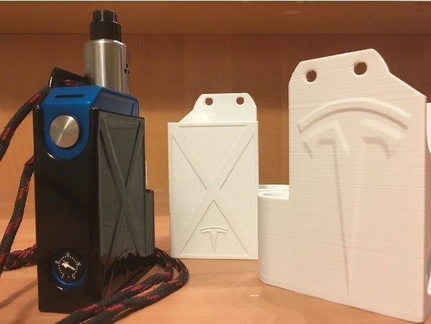 tesla invader 3 ciondolo il fai da te box collare ecig cavezza collo collane collana fumo stand supporto vape 3D print model - Mito3D