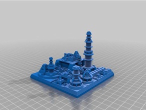 meu personalizados cidade futurista construtor de gerador a arte personalizado 3d print model - Mito3D