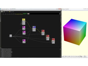 rgb küp graphscad 3d baskı renk editör grafik modelleme düğüm openscad scad aracı 3d print model - Mito3D