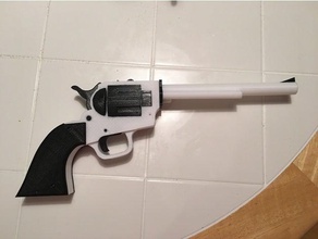 tek eylem lastik bant kovboy tabanca mekanik oyuncaklar silah rubberband gun 3d print model - Mito3D