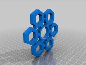 snow flake fidget spinner mechanical toys 3d print model - Mito3D