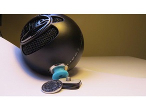 palla di neve microfono adattatore per treppiede audio mic 3d print model - Mito3D