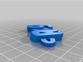anneaux de texte porte-clés personnalisé 3d print model - Mito3D
