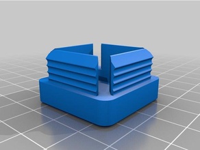 personnalisé bouchon carré tube rectangulaire les pièces de rechange 3d print model - Mito3D