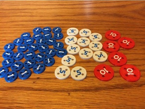 colcha de retalhos botão tokens jogos boardgame boardgames jogo tabuleiro meeple token 3d print model - Mito3D