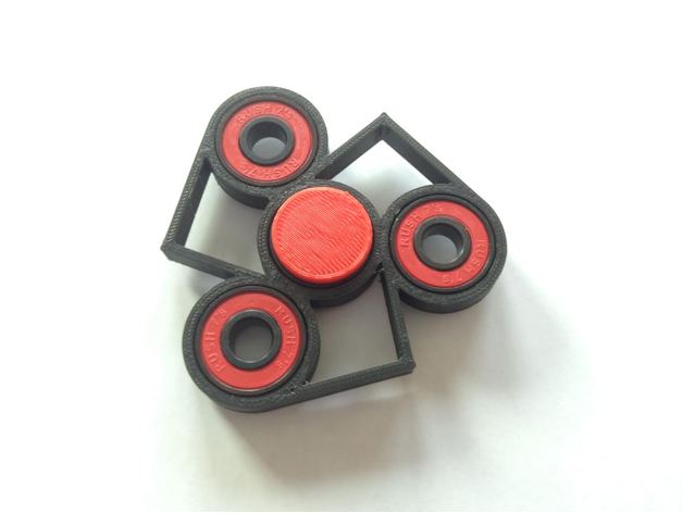 trisummit fidget giratório brinquedos & games rolamentos spinner cimeira tri 3D print model - Mito3D