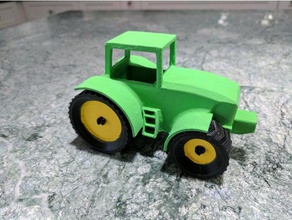 snap together farm tractor scaled combined construction toys 3d print model - Mito3D