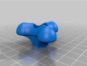 curvy knob v2 1 4 x 20 parts customized 3d print model - Mito3D