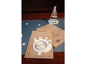 carte voeux - greeting card diy 2017 christmas tree sapin noel 3d print model - Mito3D