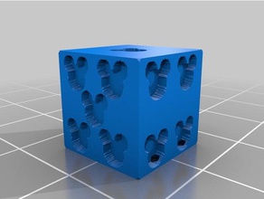 Maus, Würfel 12mm 2 mm gravieren Tiefe kundengebundene 3d print model - Mito3D