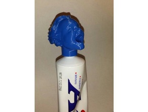 joyful yell toothpaste topper bathroom aim brush crest lid teeth tooth toothbrush toothpast 3d print model - Mito3D