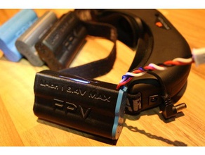 fatshark 18650 fpv battery case led r c vehicles dual goggles li-ion 3d print model - Mito3D