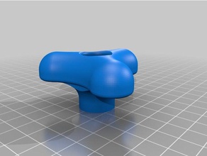 curvy star knob v3 1 4 parts customized 3d print model - Mito3D