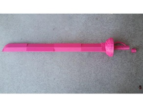 il quarzo rosa, la spada di steven universe - singola asta sostegno oggetti scena cartone animato cosplay prop arma rosa stevens 3d print model - Mito3D