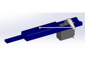 servo-actionneur linéaire 95-137mm v1 la robotique 9g servo es08ma micro le robot 3d print model - Mito3D