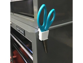 ciseaux de hook côté porte-outils & boîtes le titulaire crochet des 3d print model - Mito3D