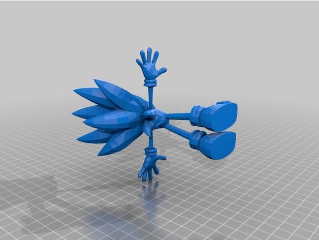 super sonic les créatures hérisson sega hedgehog 3D print model - Mito3D