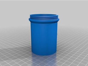 base round box threaded lid household customized 3d print model - Mito3D