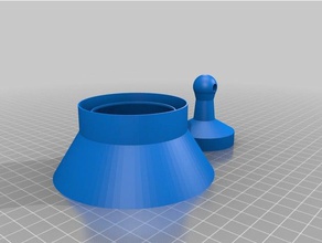 meine angepasste parametrische mokka pot Trichter & tamper 2 Tasse moka Topf Küche und Esszimmer Kaffee kundengebundene 3d print model - Mito3D