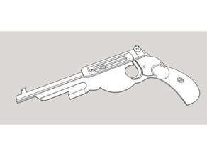 jenga Pistole 1894 bergmann automatische mechanische Spielzeuge gun Gummi-band rubber band 3d print model - Mito3D