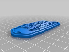 mi personalizados multilínea tag llavero wilson llaveros personalizado 3d print model - Mito3D