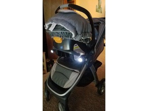 chico bravo stroller light mount bracket 3d print model - Mito3D