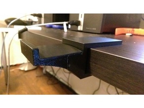 soporte para auriculares de 34 mm ancho la mesa ikea oficina los titular 3d print model - Mito3D