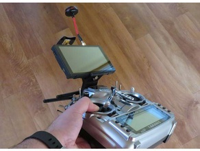 fat shark transformer screen bracket taranis radio r c vehicles fpv goggles holder mount 3d print model - Mito3D