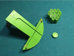 mini molkky interna giochi e giocattoli 3dprintable arbalest billard catapulta personalizzabile customizer sfida gioco indoor giocattolo 3d print model - Mito3D